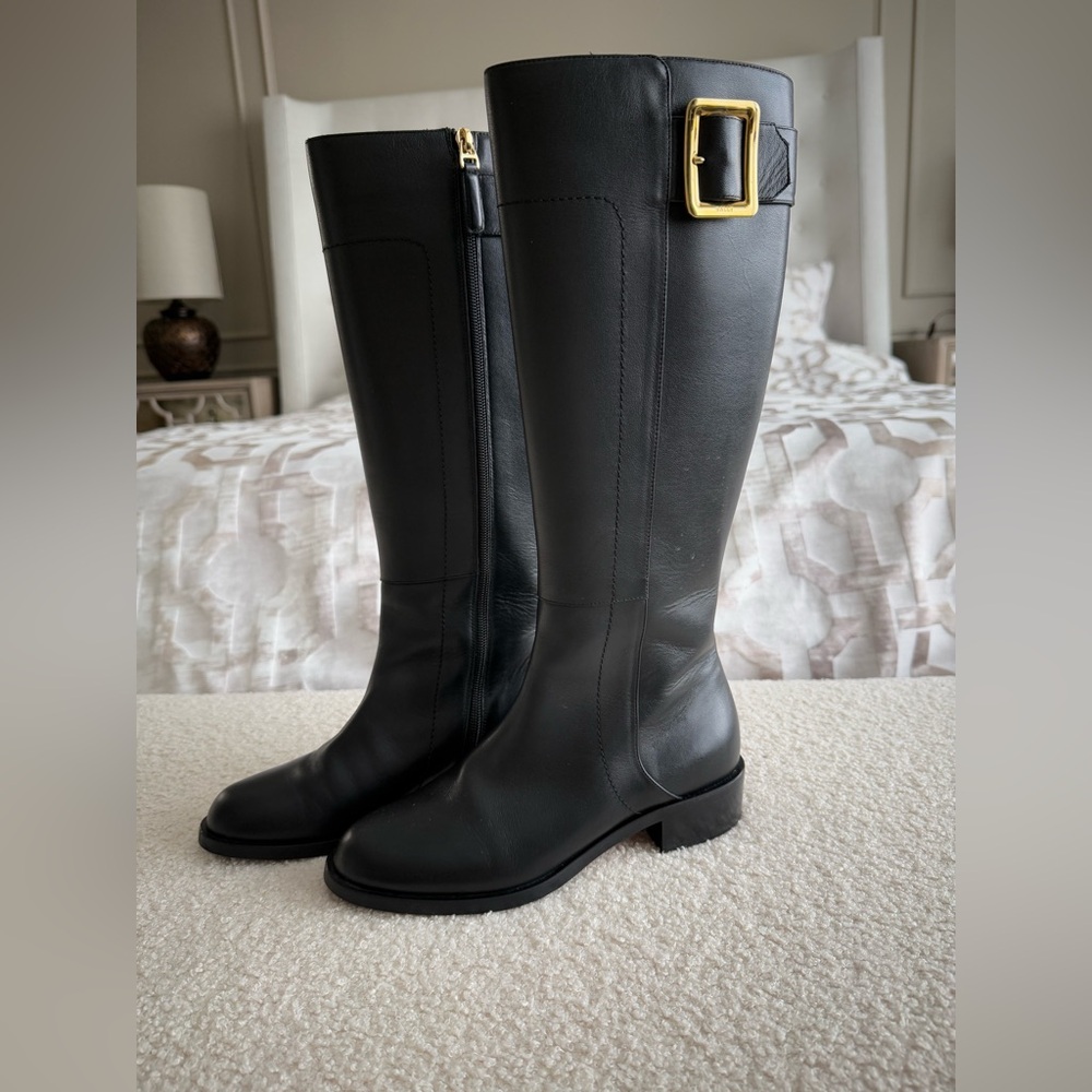 Bally Black Leather Boots Size 36.5